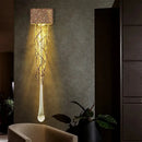 Modern gold branch art cage crystal chandelier dining room light
