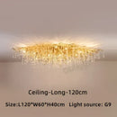 Modern gold branch crystal ceiling chandelier living room light