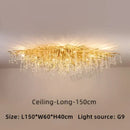 Modern gold branch crystal ceiling chandelier living room light