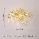 Modern gold branch crystal ceiling chandelier living room light