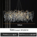 DecorBites™ Branch Crystal Chandelier: Luxury LED Ceiling Light for Living Room & Dining Room