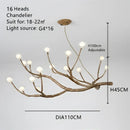Modern gold branch glass bubble resin pendant light dining room