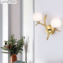 Modern gold branch wall light fixture living room sconce