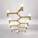 DecorBites™ Metallic Branch Island Pendant Light with 10 Bare Bulbs for Modern Dining Room