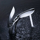 Modern gold brass basin faucet bathroom sink mixer flowing design