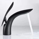 Modern gold brass basin faucet bathroom sink mixer flowing design