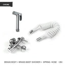 Modern gold brass bidet shower head with double valve for bathroom