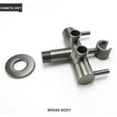Modern gold brass bidet shower head with double valve for bathroom