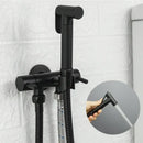 Modern gold brass bidet shower head with double valve for bathroom