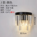 Modern gold brass crystal wall sconce bedroom light