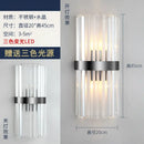 Modern gold brass crystal wall sconce bedroom light