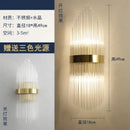 Modern gold brass crystal wall sconce bedroom light