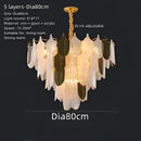 Modern gold & brown elegant glass ceiling chandelier living room