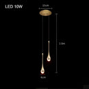 Modern gold bubble crystal chandelier dining room pendant light