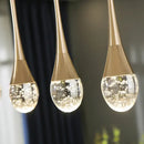 Modern gold bubble crystal chandelier dining room pendant light