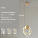 Modern gold bubble crystal pendant lights for living room