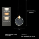 Modern gold bubble crystal pendant lights for living room