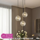 Modern gold bubble glass ball pendant light for kitchen