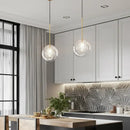 Modern gold bubble glass ball pendant light for kitchen