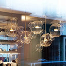 Modern gold bubble glass led chandelier for kitchen