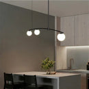 Modern gold bubble iron chandelier kitchen arc pendant light