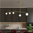 Modern gold bubble iron chandelier kitchen arc pendant light