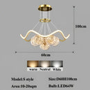 Modern gold bubble pendant chandelier dining room led light