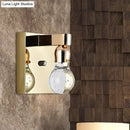 Modern gold bulb shaped crystal wall sconce bedroom 110v-120v light
