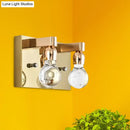 Modern gold bulb shaped crystal wall sconce bedroom 110v-120v light