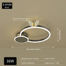 Modern gold butterflies ceiling light for bedroom luxury led fixture