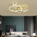 Modern gold butterflies ceiling light for bedroom luxury led fixture