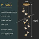 Modern gold butterfly acrylic chandelier living room pendant light