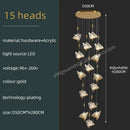 Modern gold butterfly acrylic chandelier living room pendant light