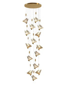 Modern gold butterfly acrylic chandelier living room pendant light