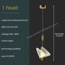 Modern gold butterfly acrylic chandelier living room pendant light