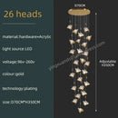 Modern gold butterfly acrylic chandelier living room pendant light