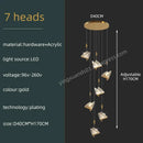 Modern gold butterfly acrylic chandelier living room pendant light