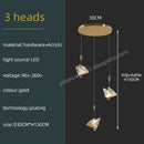 Modern gold butterfly acrylic chandelier living room pendant light