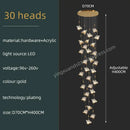 Modern gold butterfly acrylic chandelier living room pendant light