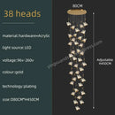 Modern gold butterfly acrylic chandelier living room pendant light
