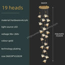 Modern gold butterfly acrylic chandelier living room pendant light