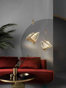 Modern gold butterfly acrylic chandelier living room pendant light