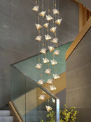 Modern gold butterfly acrylic chandelier living room pendant light