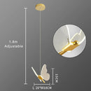 Modern gold butterfly acrylic led chandelier bedroom pendant light