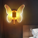 Modern gold butterfly acrylic led chandelier bedroom pendant light