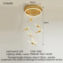 Modern gold butterfly acrylic led chandelier bedroom pendant light