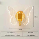 Modern gold butterfly acrylic led chandelier bedroom pendant light