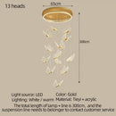 Modern gold butterfly acrylic led chandelier bedroom pendant light