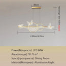 Modern gold butterfly chandelier dining room pendant light