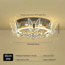 Modern gold butterfly crystal ceiling light bedroom decor